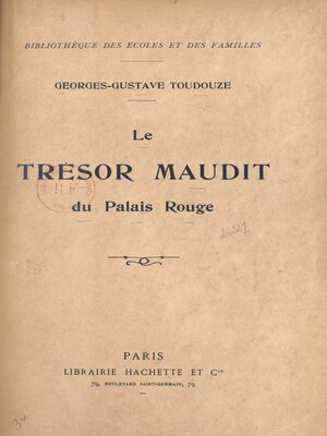 cover image of Le trésor maudit du Palais Rouge (1800)